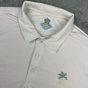 Chubbies Polo Shirt White Mens Large‎ The Palm Co Pilot Performance Golf